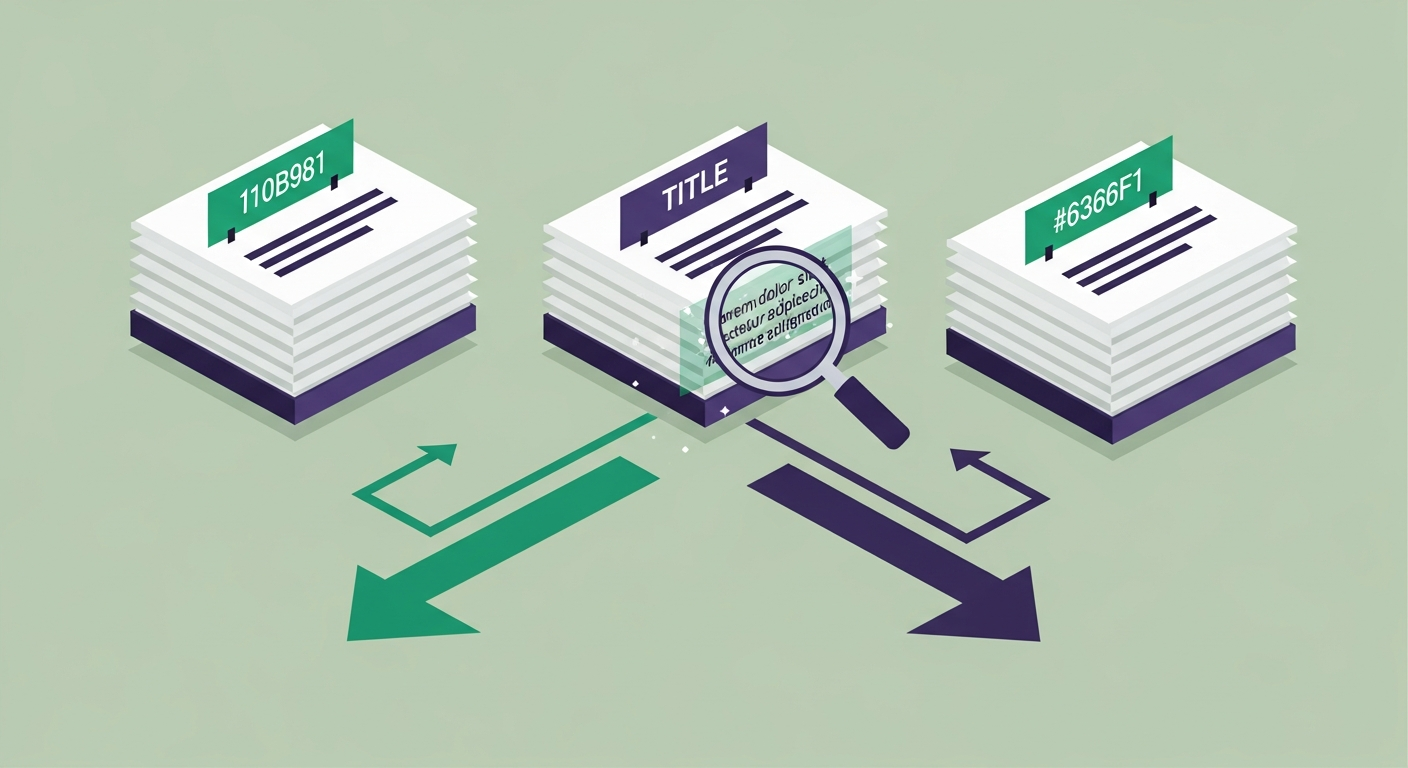 Flat isometric illustration representing executive assistant resume keywords organized by category