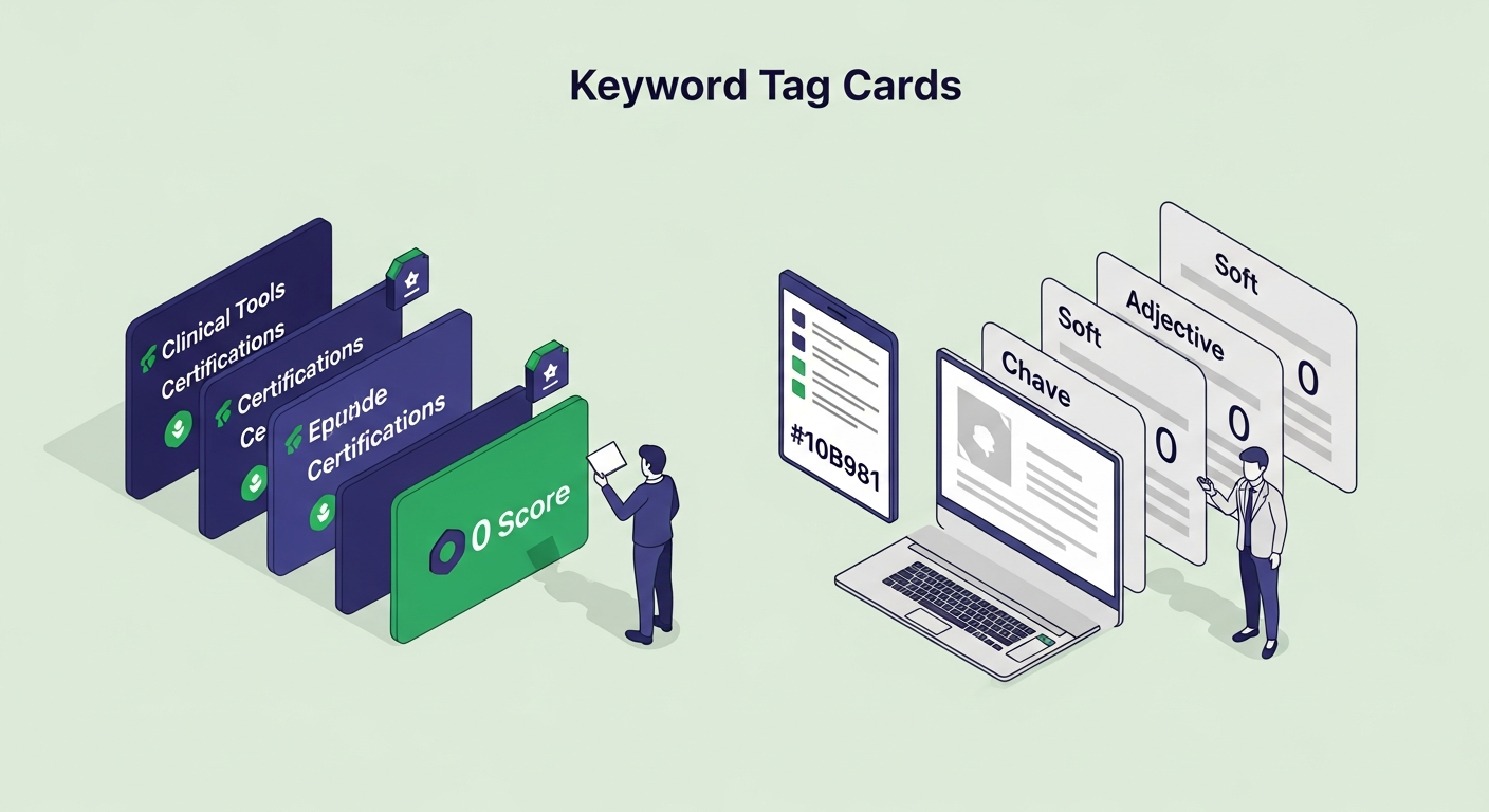 Nursing resume keywords that score on ATS versus soft skills that score zero