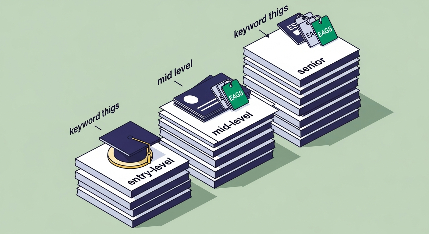 Python resume structure differences across entry-level, mid-level, and senior developer experience levels